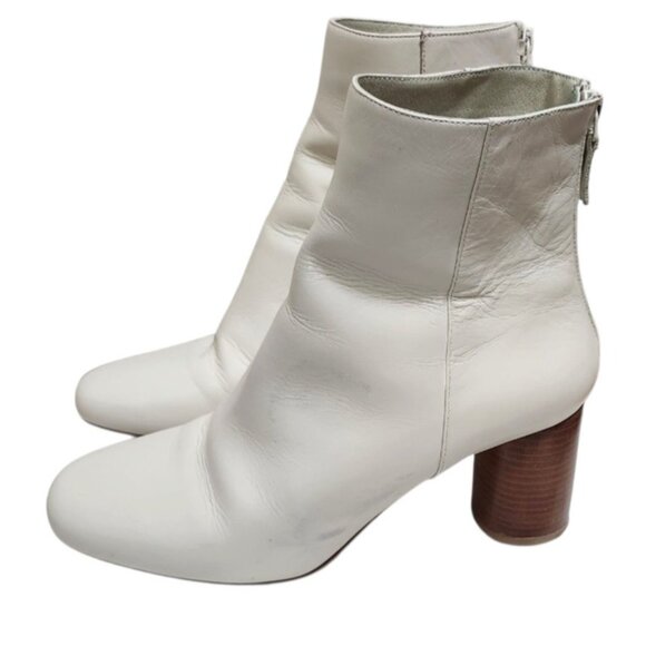 SANDRO Authentic off white Sacha boots/ Ankle Boots Size EU39/US8.5 - Picture 6 of 14